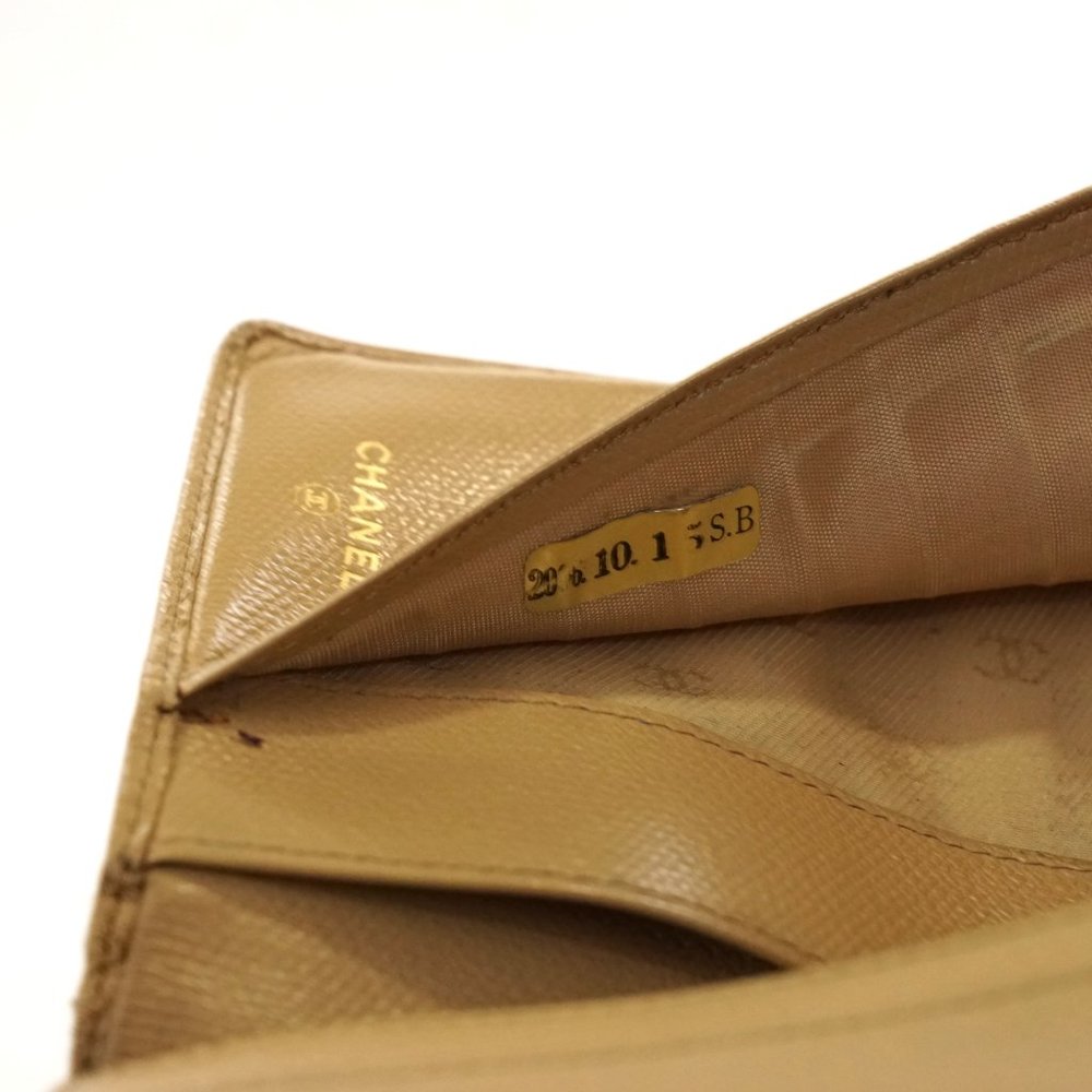Auth Chanel Long Wallet Beige Leather #7070C71 - Picture 9 of 13